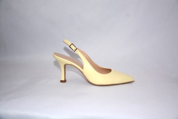 Ofelia slingback panna in pelle tacco 7