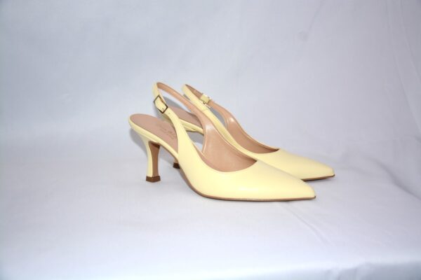 Ofelia slingback panna in pelle tacco 7 - immagine 2