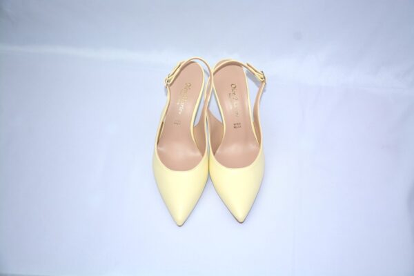 Ofelia slingback panna in pelle tacco 7 - immagine 4