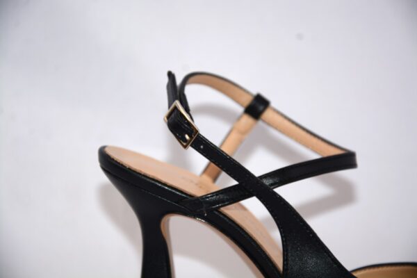 Ginerva slingback nera a punta da donna tacco 9 - immagine 3