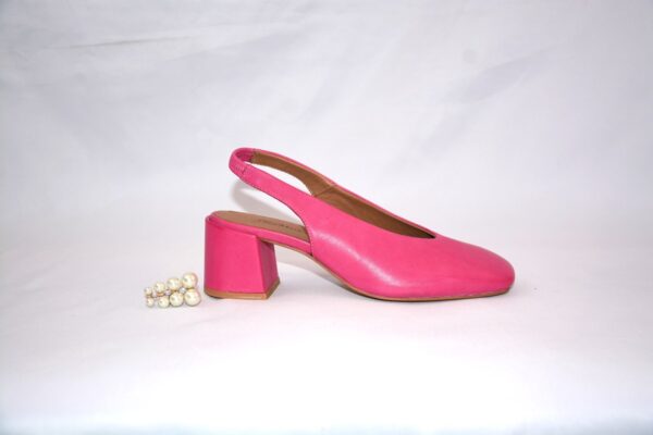 Fedora slingback fucsia da donna in pelle tacco 5 - immagine 14