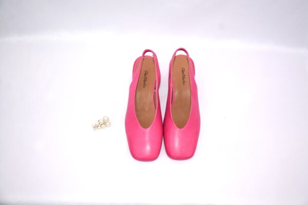 Fedora slingback fucsia da donna in pelle tacco 5 - immagine 11