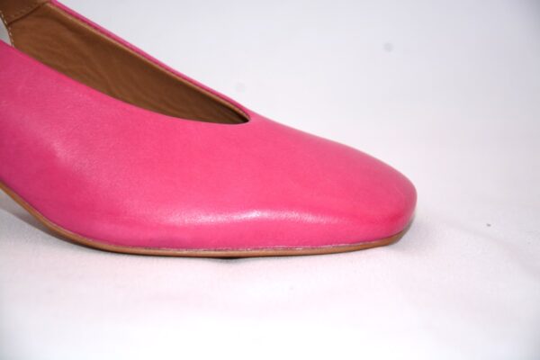 Fedora slingback fucsia da donna in pelle tacco 5 - immagine 4