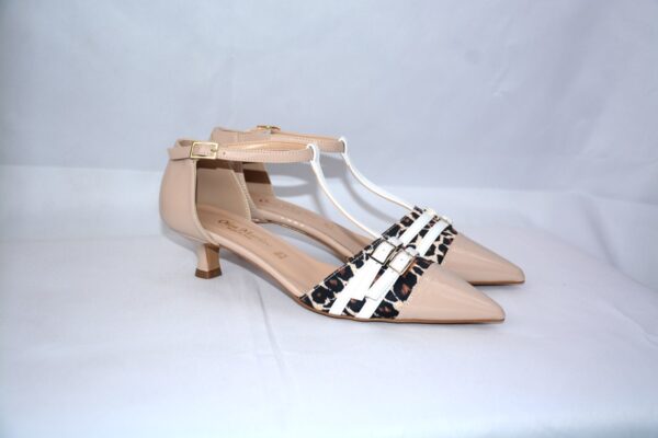 Clizia scarpa beige semiaperta a punta da donna con tacco 3 - immagine 5