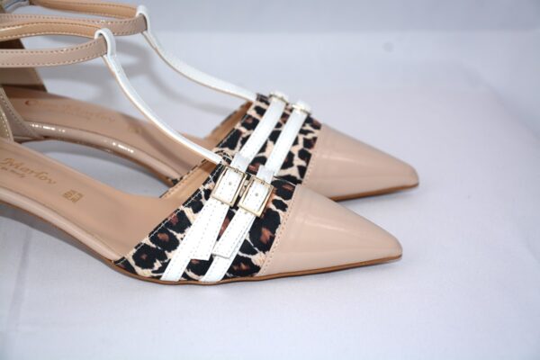 Clizia scarpa beige semiaperta a punta da donna con tacco 3 - immagine 6