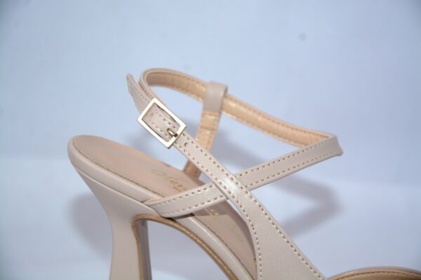 Ginevra slingback a punta da donna in pelle beige tacco 9 - immagine 5