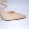 Ginevra slingback a punta da donna in pelle beige tacco 9 - immagine 7