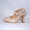 Ginevra slingback a punta da donna in pelle beige tacco 9 - immagine 3