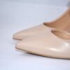 Ginevra slingback a punta da donna in pelle beige tacco 9 - immagine 8