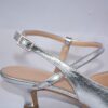 Perla slingback argento a punta da donna tacco 3 - immagine 4