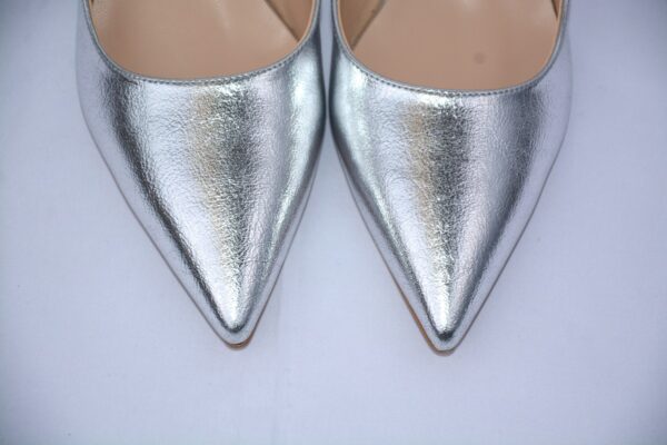 Perla slingback argento a punta da donna tacco 3 - immagine 6
