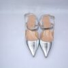 Perla slingback argento a punta da donna tacco 3 - immagine 7