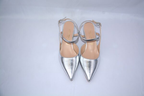 Perla slingback argento a punta da donna tacco 3 - immagine 7