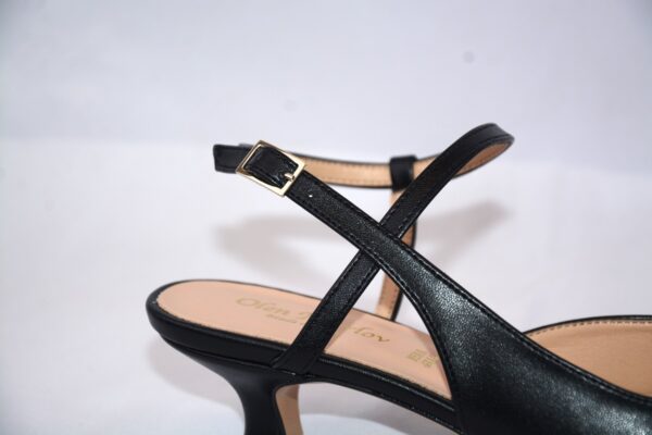 Perla slingback nera a punta da donna tacco 3 - immagine 2