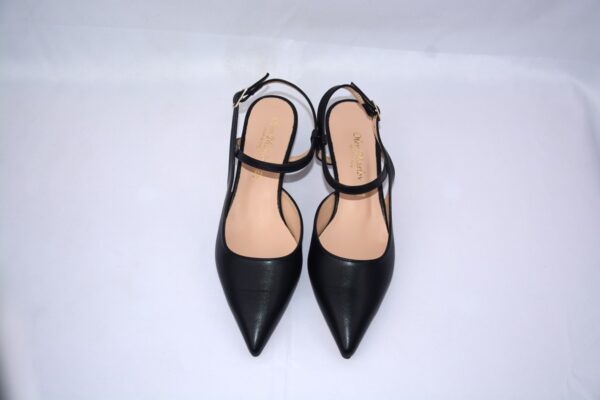 Perla slingback nera a punta da donna tacco 3 - immagine 3