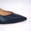 Cenerentola dècolletè blu a punta in pelle tacco 7 - immagine 3