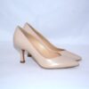 Cenerentola dècolletè a punta in pelle beige tacco 7 - immagine 6