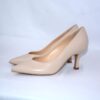 Cenerentola dècolletè a punta in pelle beige tacco 7 - immagine 3