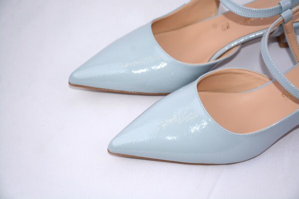 Perla slingback a punta da donna in naplak azzurro tacco 3 - immagine 6