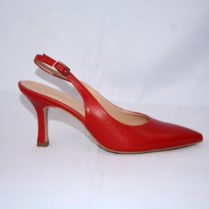 Ofelia slingback rossa a punta da donna tacco 7
