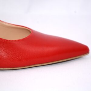 Ofelia slingback rossa a punta da donna tacco 7