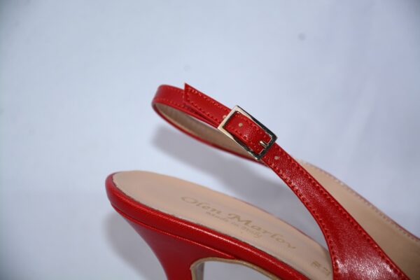 Ofelia slingback rossa a punta da donna tacco 7 - immagine 3