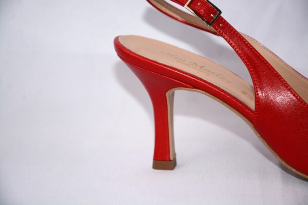 Ofelia slingback rossa a punta da donna tacco 7 - immagine 4