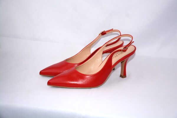 Ofelia slingback rossa a punta da donna tacco 7 - immagine 7