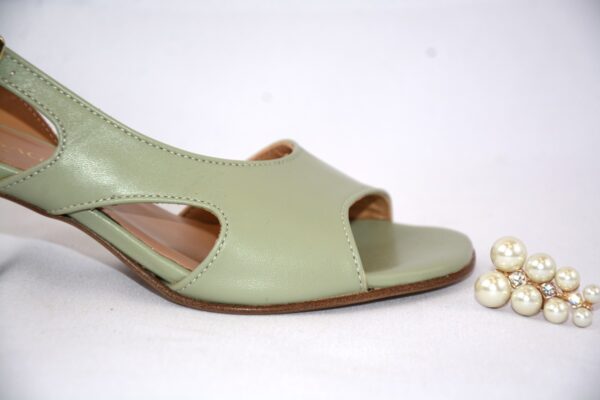 Sakura sandali da donna color menta in pelle tacco 5 - immagine 3