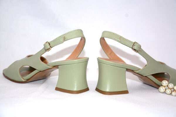 Sakura sandali da donna color menta in pelle tacco 5 - immagine 5