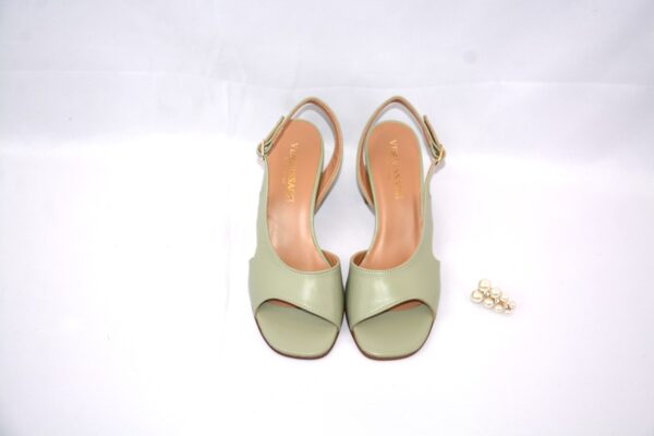 Sakura sandali da donna color menta in pelle tacco 5 - immagine 7