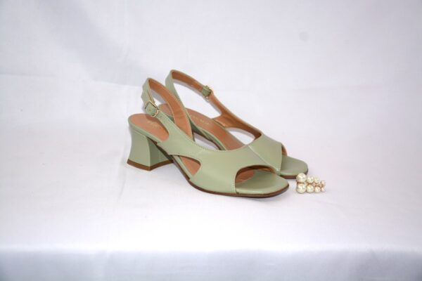 Sakura sandali da donna color menta in pelle tacco 5