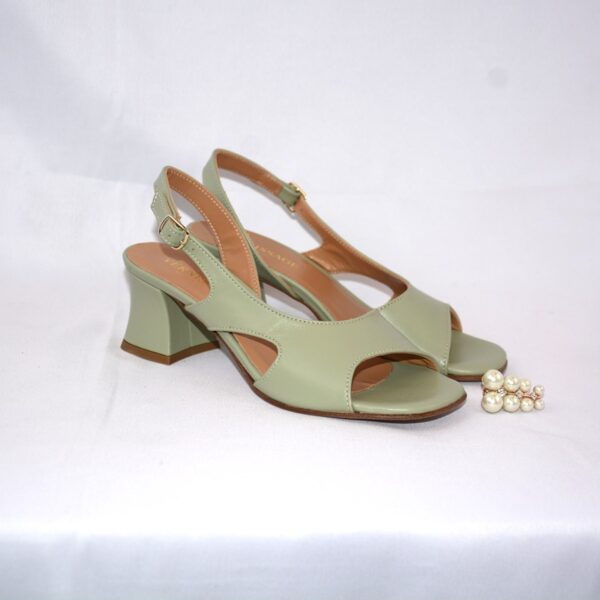Sakura sandali da donna color menta in pelle tacco 5