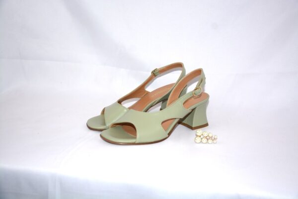 Sakura sandali da donna color menta in pelle tacco 5 - immagine 8