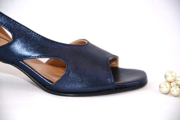 Sakura sandali blu da donna in pelle tacco 5 - immagine 2