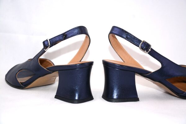 Sakura sandali blu da donna in pelle tacco 5 - immagine 4