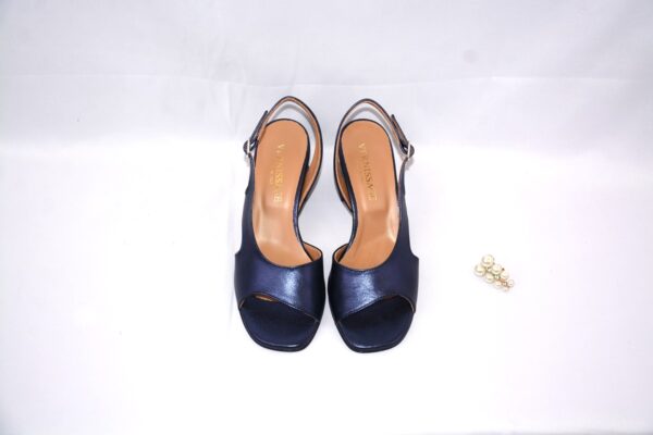 Sakura sandali blu da donna in pelle tacco 5 - immagine 6