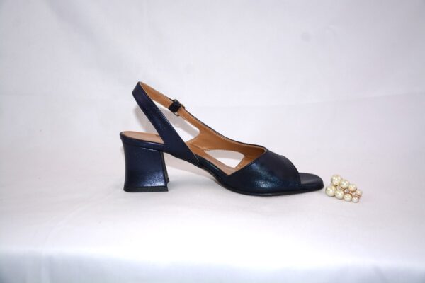 Sakura sandali blu da donna in pelle tacco 5 - immagine 7