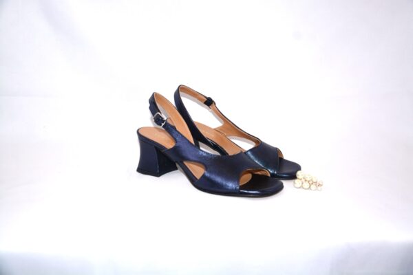 Sakura sandali blu da donna in pelle tacco 5 - immagine 8