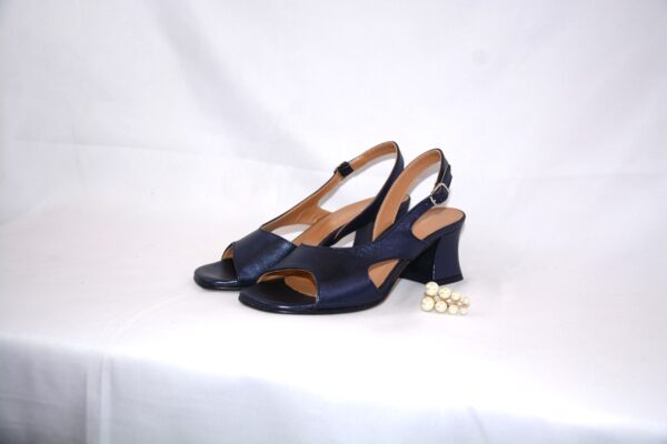 Sakura sandali blu da donna in pelle tacco 5 - immagine 9