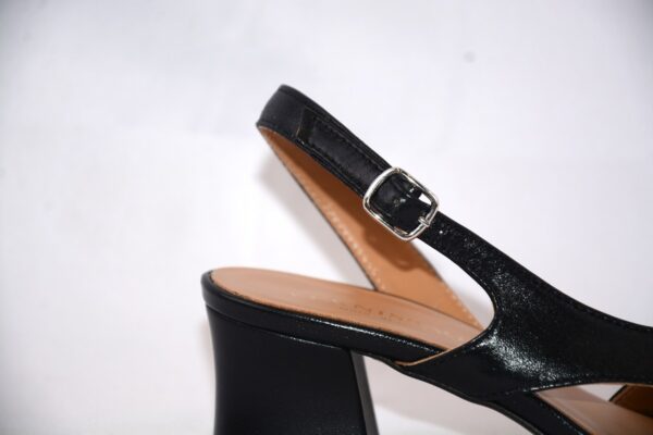 Sakura sandali neri da donna in pelle tacco 5 - immagine 3