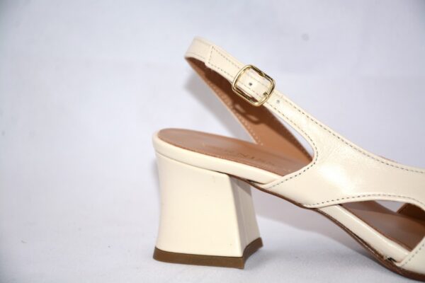 Sakura sandali donna color panna in pelle tacco 5 - immagine 3