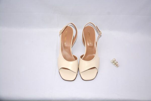 Sakura sandali donna color panna in pelle tacco 5 - immagine 8