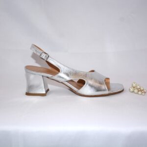 Sakura sandali argento da donna in pelle tacco 5