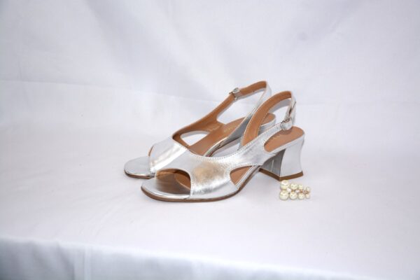Sakura sandali argento da donna in pelle tacco 5