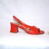 Sakura sandali rosse da donna in pelle tacco 5