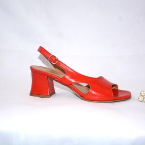 Sakura sandali rosse da donna in pelle tacco 5
