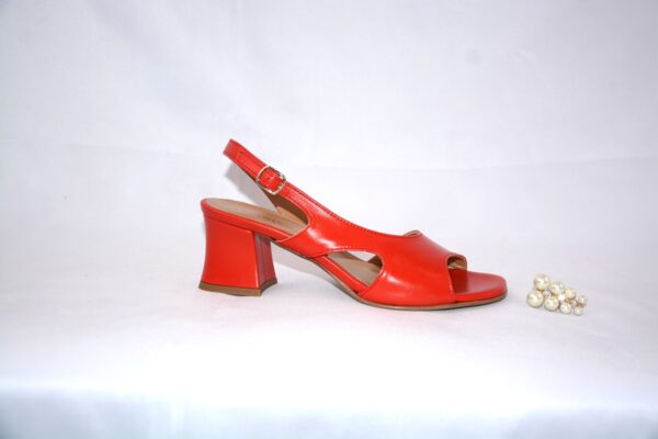 Sakura sandali rosse da donna in pelle tacco 5