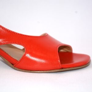 Sakura sandali rosse da donna in pelle tacco 5