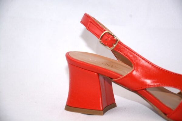 Sakura sandali rosse da donna in pelle tacco 5 - immagine 3